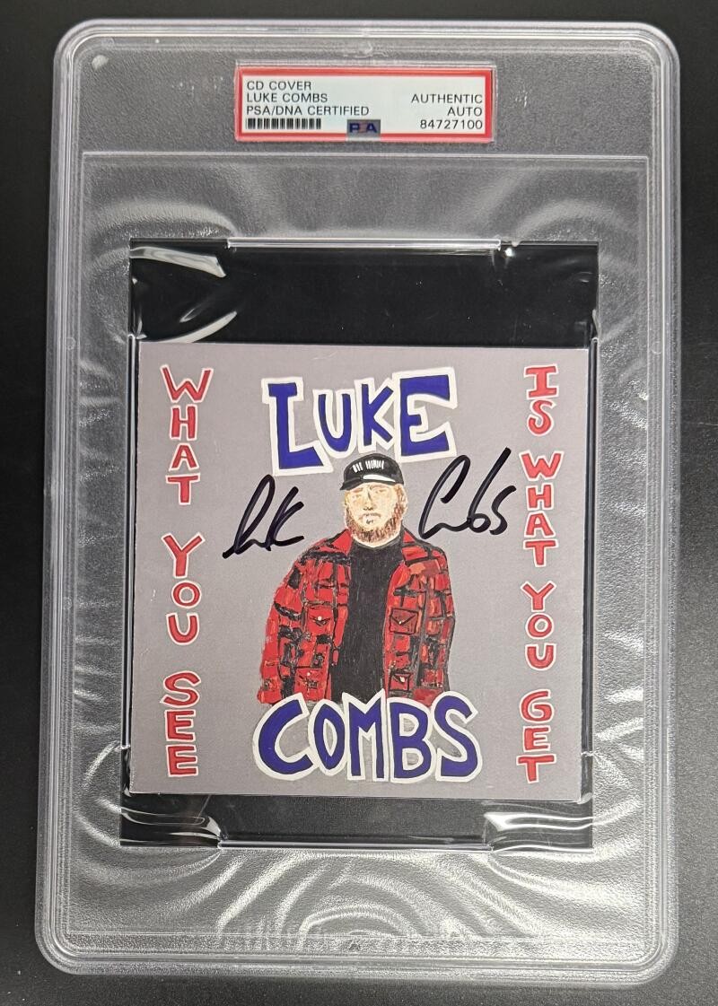 Luke Combs Signed Autograph PSA/DNA Slabbed What You See Get CD Cover COA B