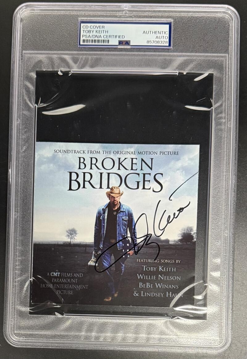 Toby Keith Signed Autograph PSA/DNA Slabbed Broken Bridges CD Cover COA Rare