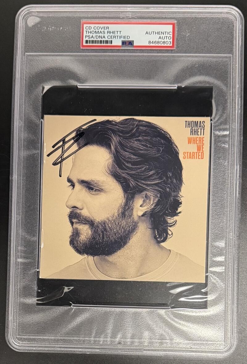 Thomas Rhett Signed Autograph PSA/DNA Slabbed Where We Started CD Cover COA A