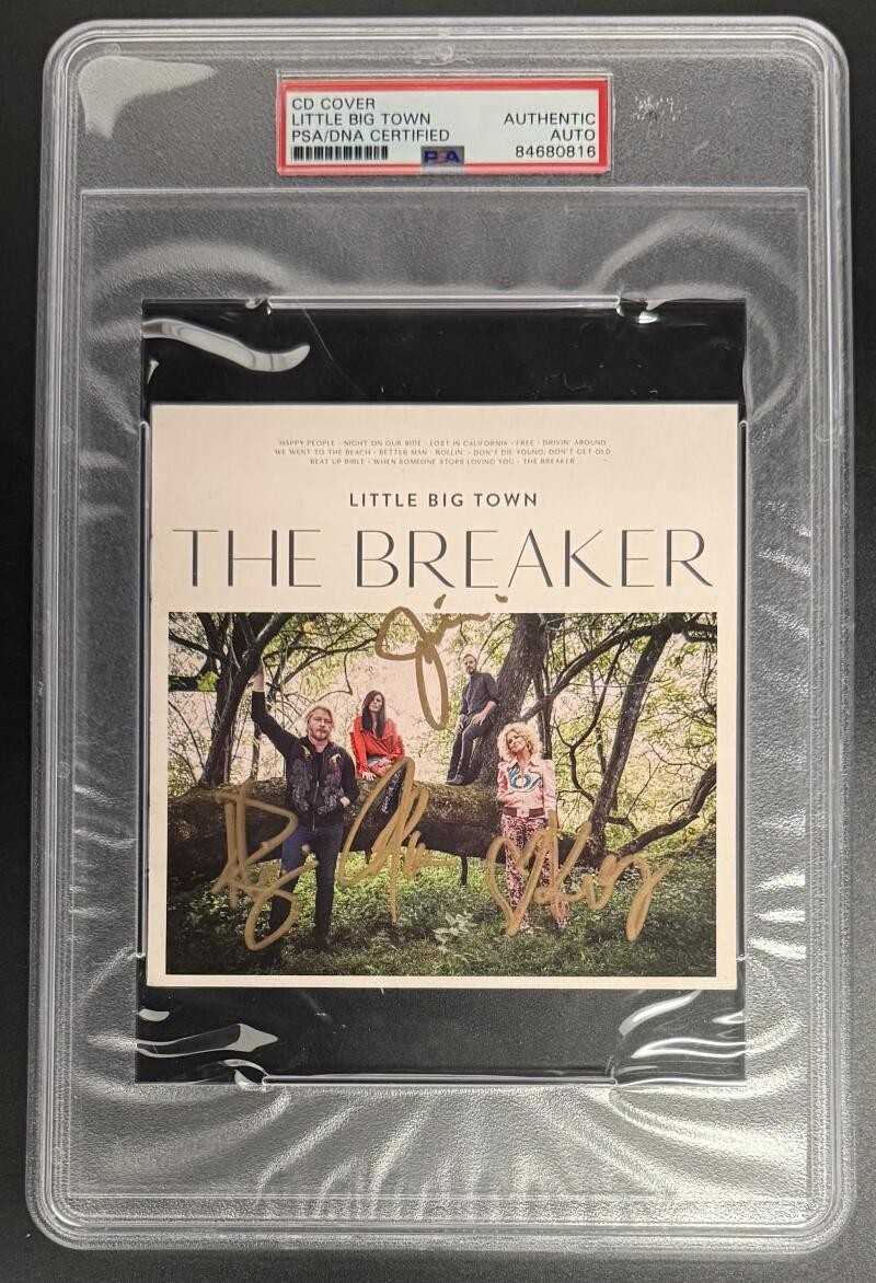 Little Big Town Signed Autograph PSA/DNA Slabbed The Breaker CD Cover COA B