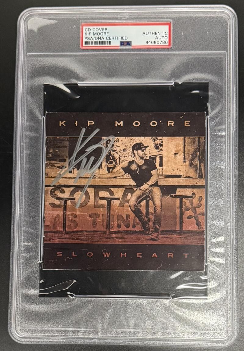 Kip Moore Signed Autograph PSA/DNA Slabbed Encapsulated Slowheart CD Cover COA