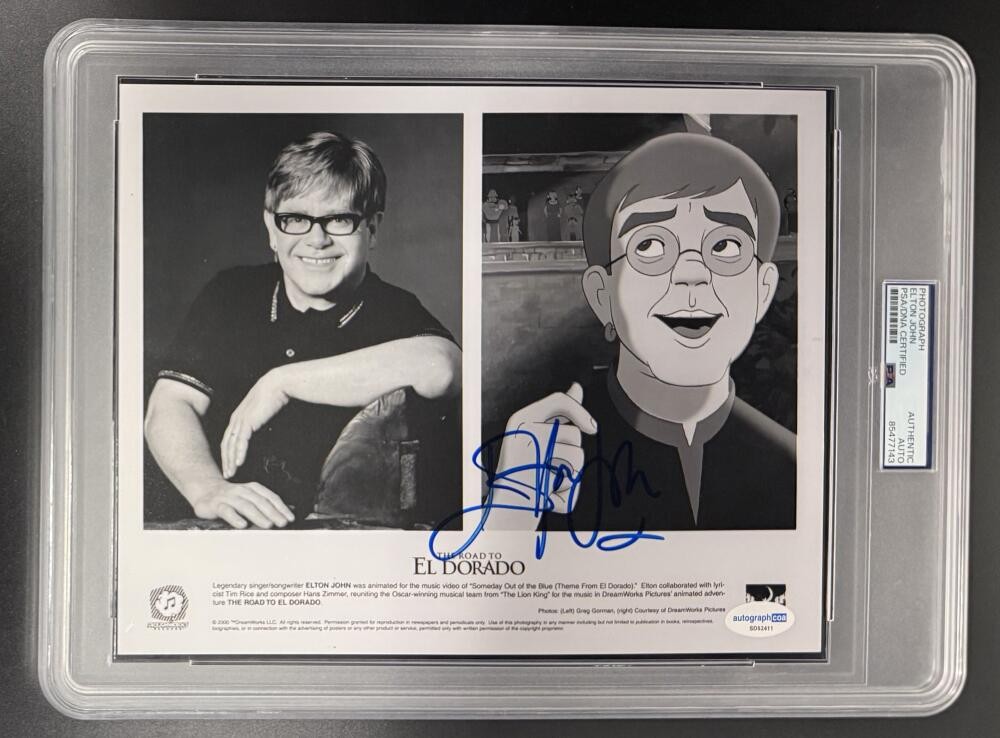 Elton John Signed Autograph Road El Dorado PSA/DNA COA Encapsulated 8x10 Photo
