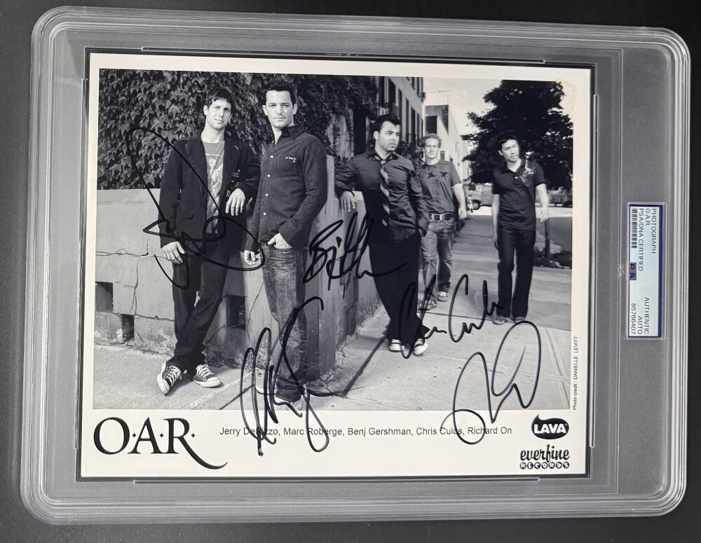 O.A.R. OAR Signed Autograph Full Band Original Promo PSA/DNA COA 8x10 Slab Photo