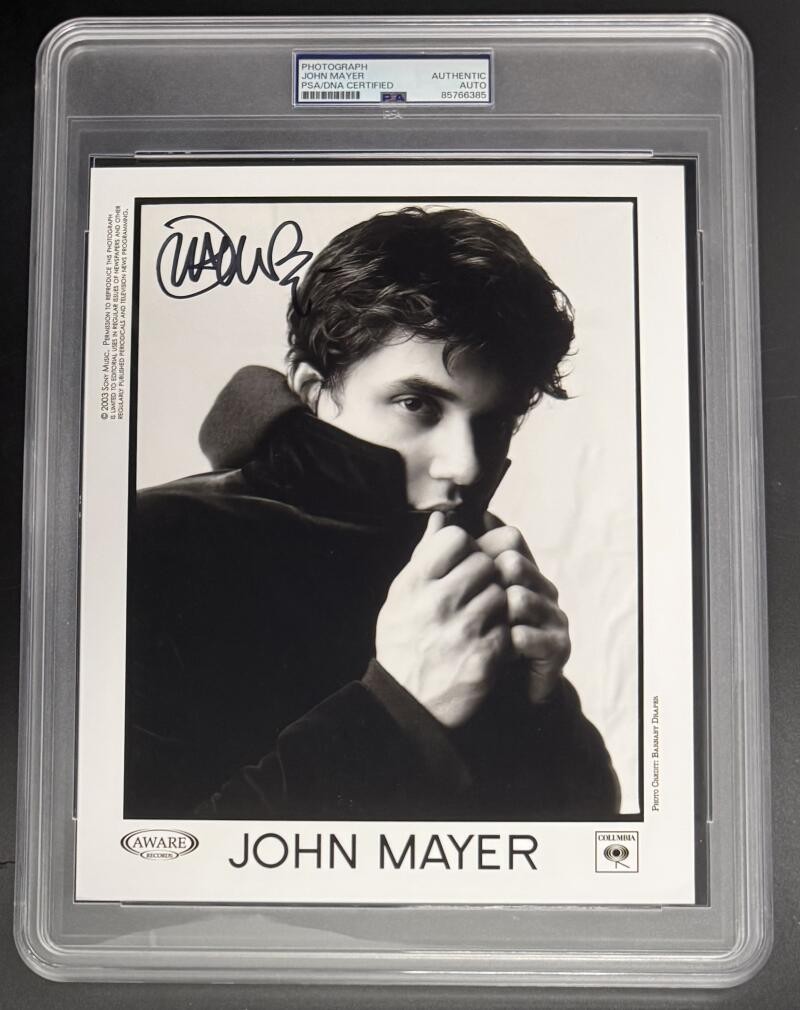 John Mayer Signed Autograph Rare Original Promo PSA/DNA 8x10 COA Slabbed Photo A