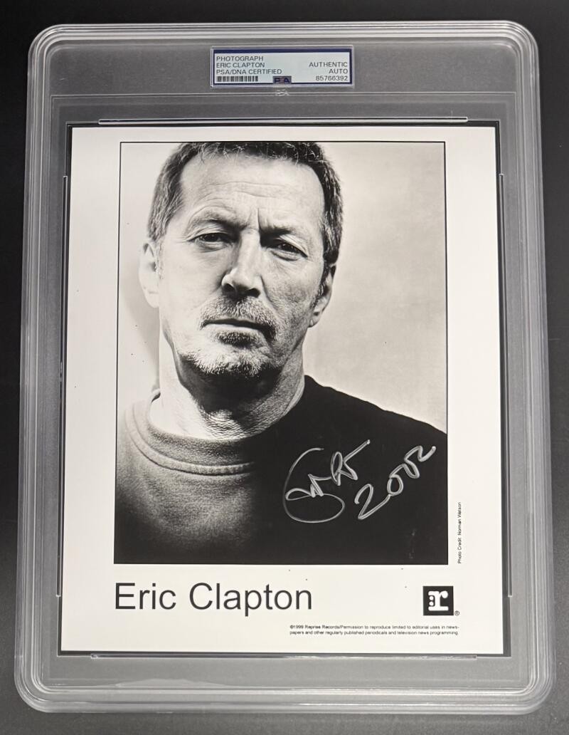Eric Clapton Signed Autograph Rare Original Promo PSA/DNA 8x10 COA Slabbed Photo