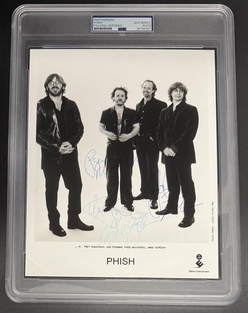 Phish Signed Autograph Original Full Band PSA/DNA 8x10 COA Slabbed Photo Trey A