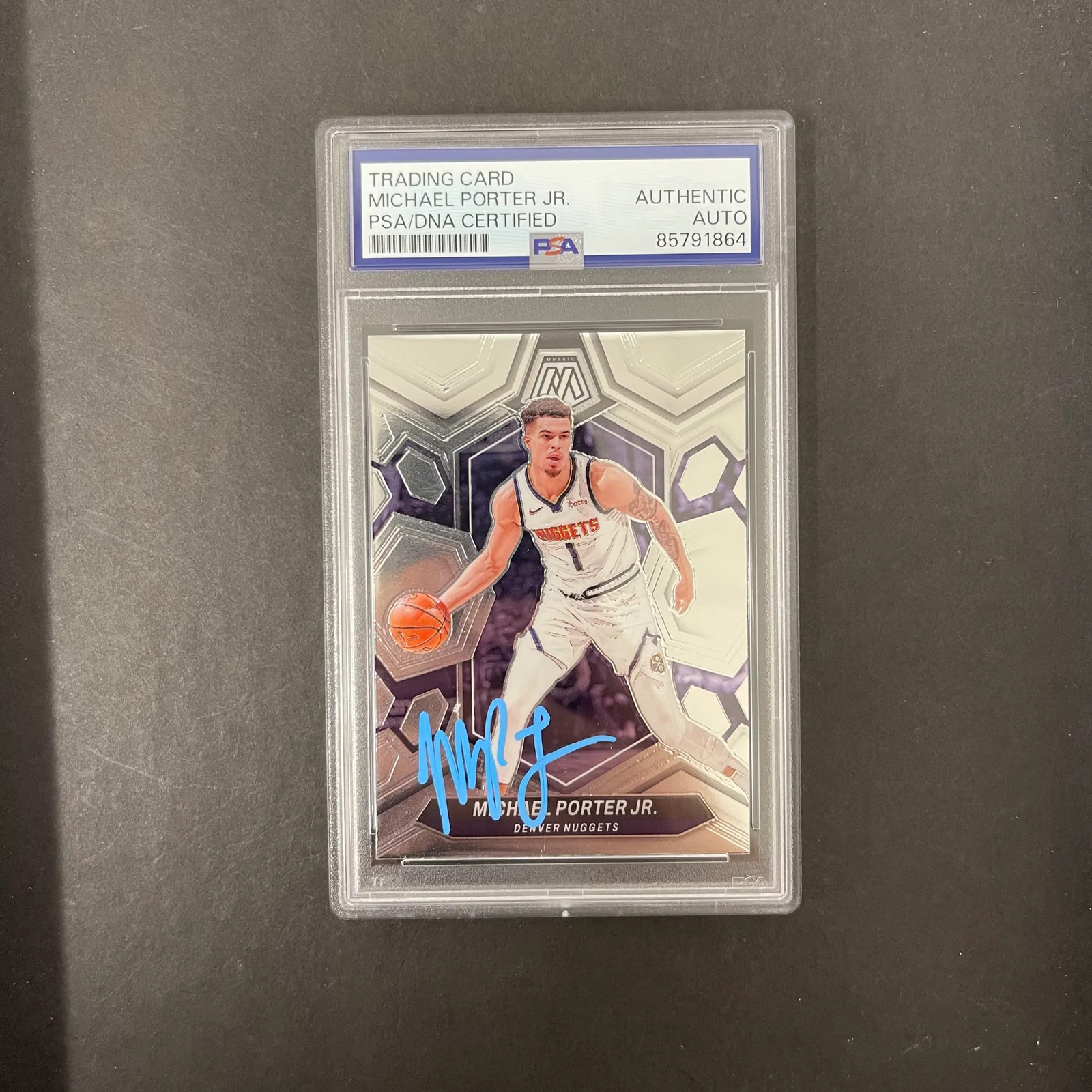 2024 Michael Porter Jr 2023-24 Panini Mosaic#110 Signed Card PSA Autographed