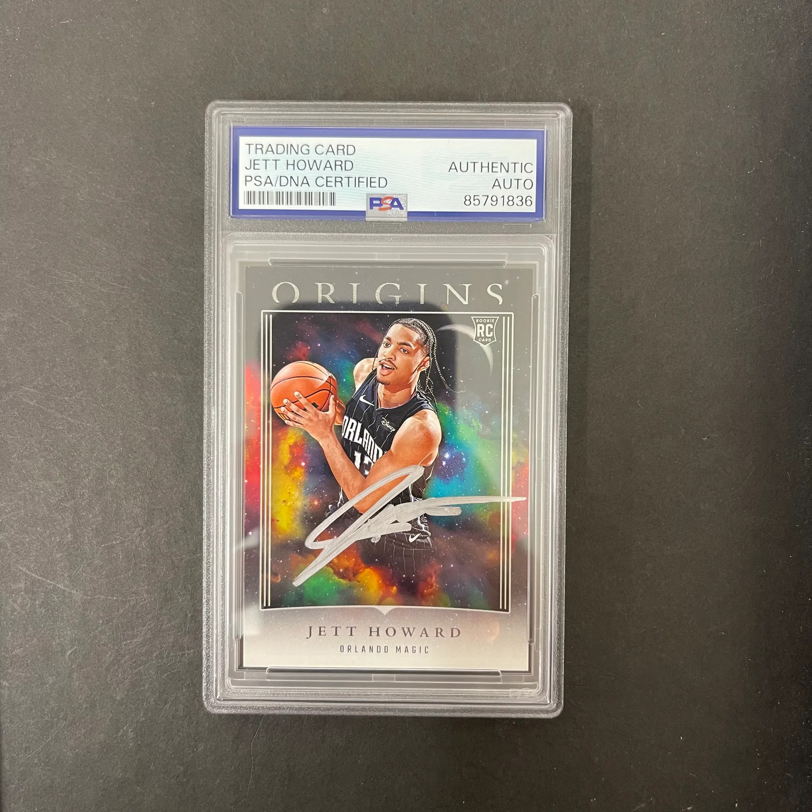 Jett Howard 2023-24 Panini Origins#81 Signed Card PSA Autographed