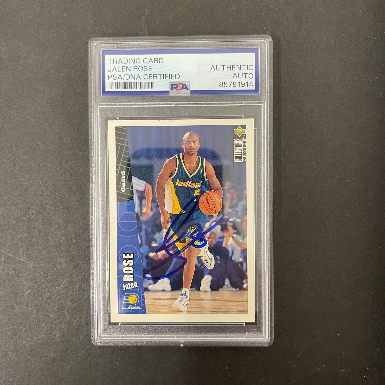 Jalen Rose 1996 Upper Deck Collector's Choice#258 Signed Card PSA Autographed