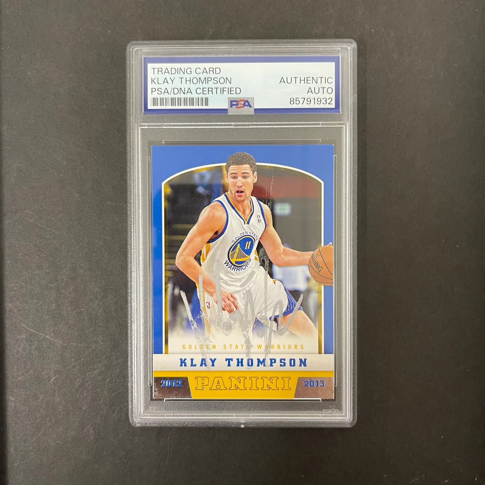 2013 Klay Thompson 2012-13 Panini #207 Signed Card PSA Autographed