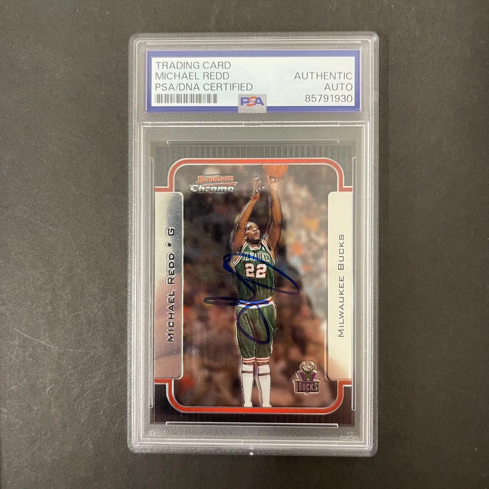 Michael Redd 2003 Topps Bowman Chrome#35 Signed Card PSA Autographed