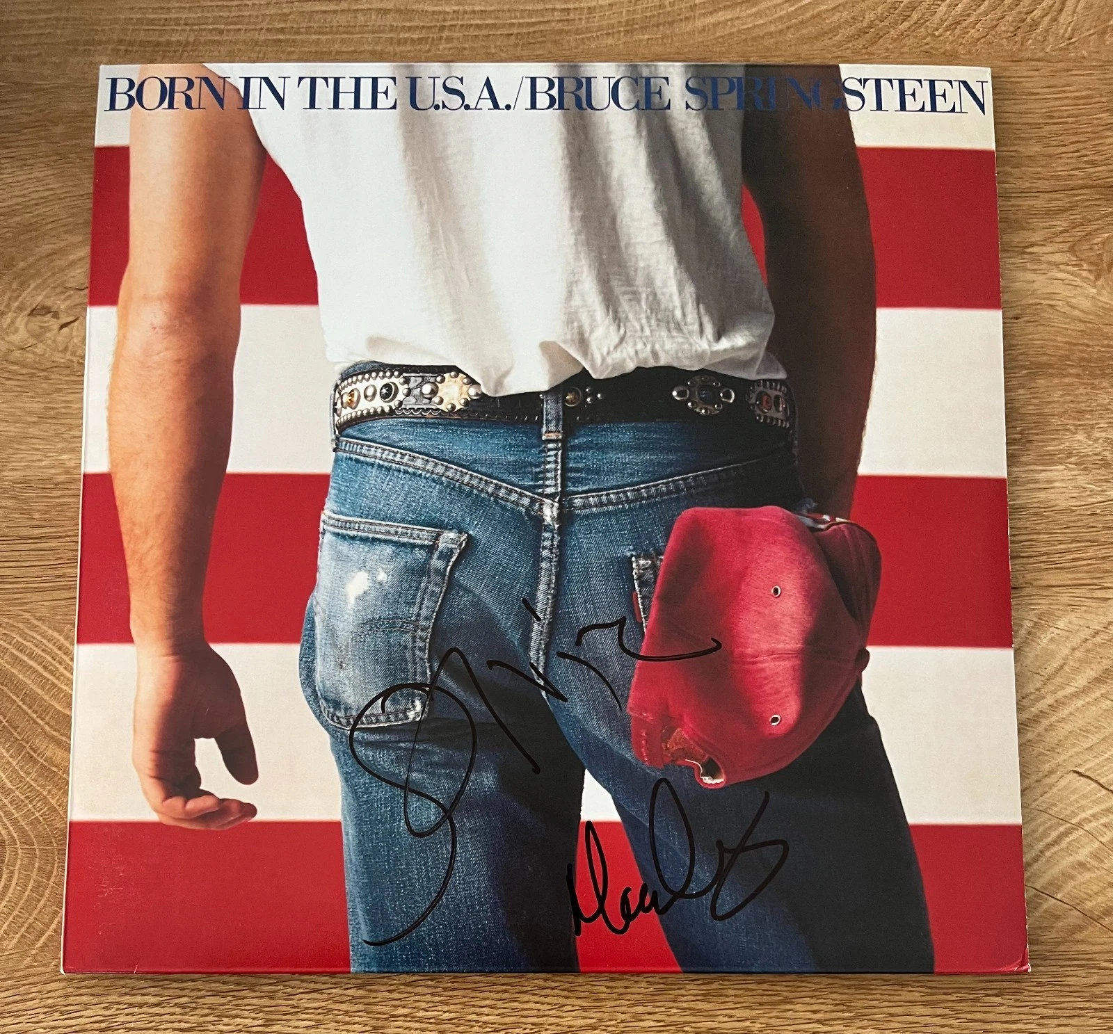 * STEVIE VAN ZANT & MAX WEINBERG * signed vinyl album * BORN IN THE U.S.A. * COA