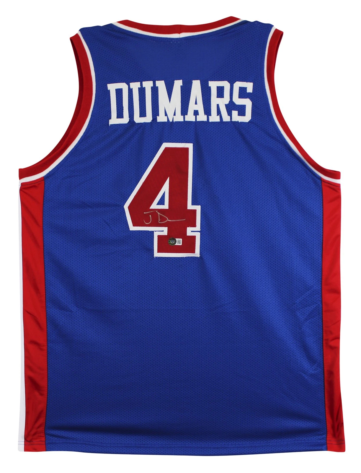 Joe Dumars Authentic Signed Blue Pro Style Jersey Autographed BAS Witnessed 2