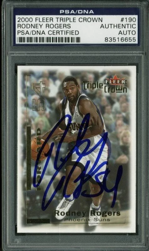 Suns Rodney Rogers Authentic Signed Card 2000 Fleer #190 PSA/DNA Slabbed