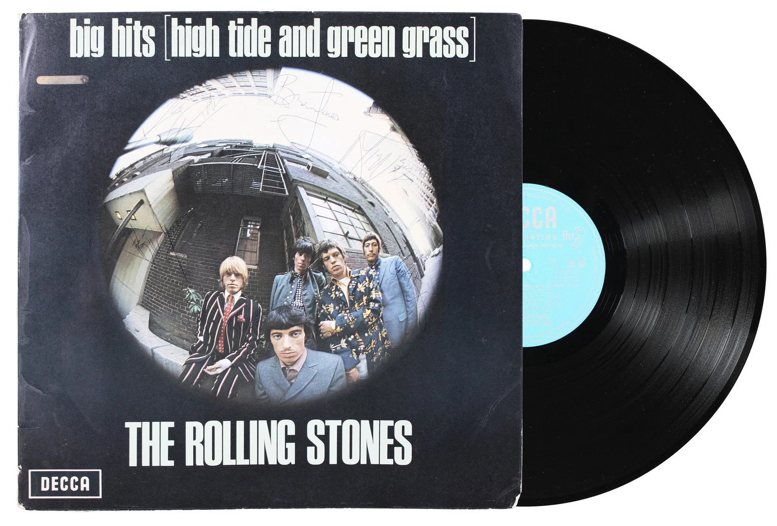 Rolling Stones (5) Jagger, Richards, Jones +2 Signed Big Hits Album JSA #YY86757