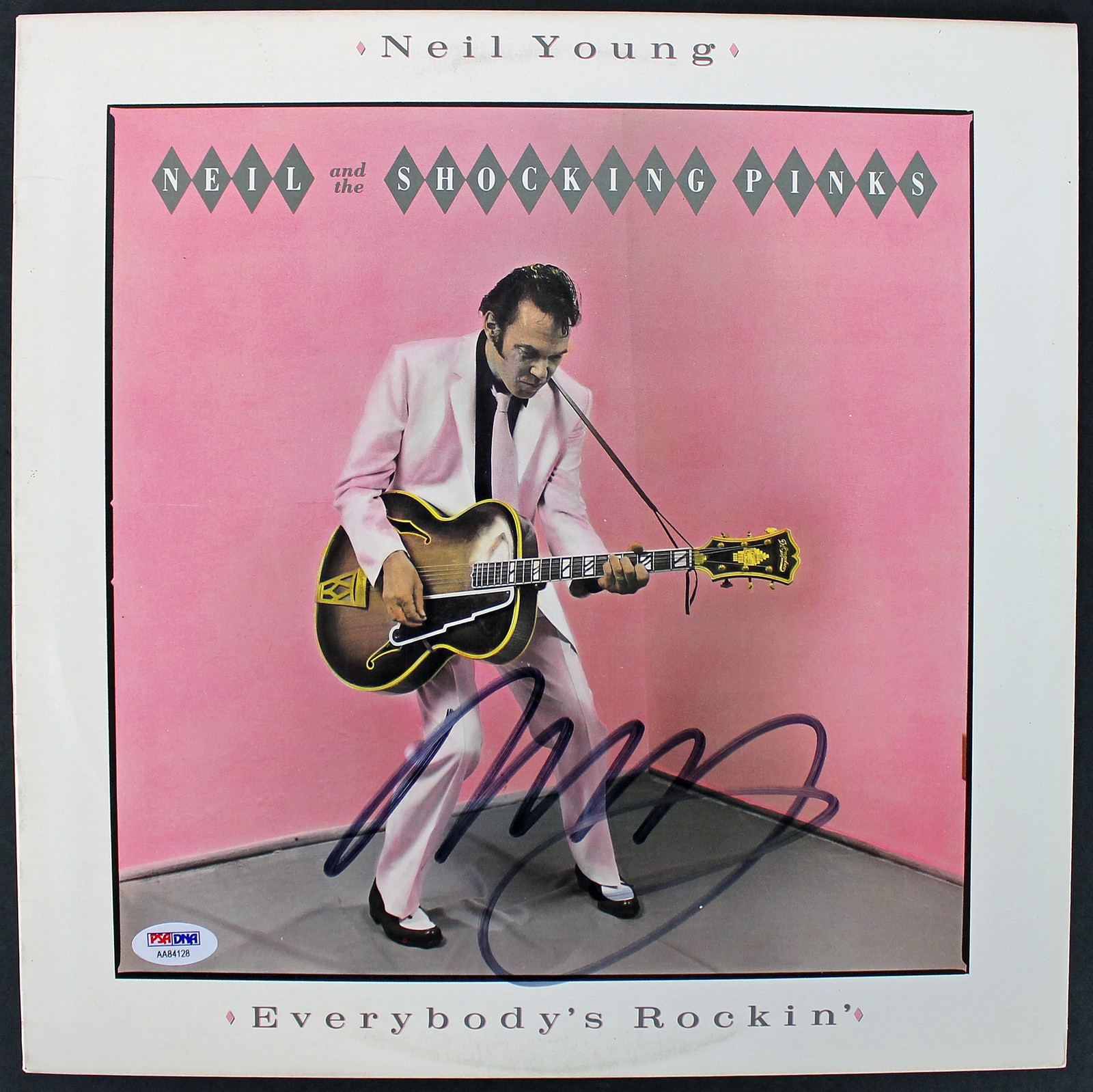Neil Young Authentic Signed Everybody's Rockin Album Cover PSA/DNA #AA84128
