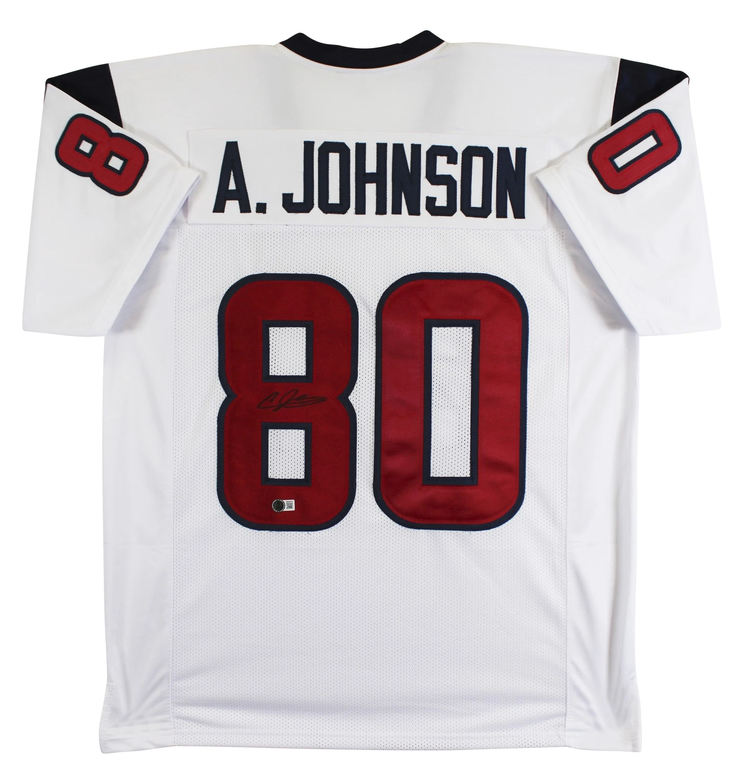 Andre Johnson Authentic Signed White Pro Style Jersey Autographed BAS Witnessed