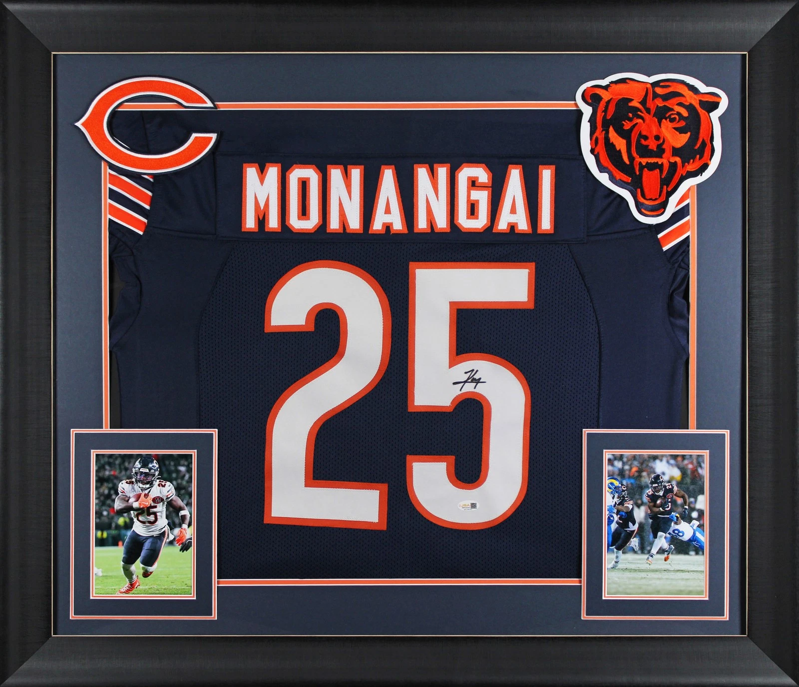 Kyle Monangai Authentic Signed Navy Blue Pro Style Framed Jersey JSA Witness 2