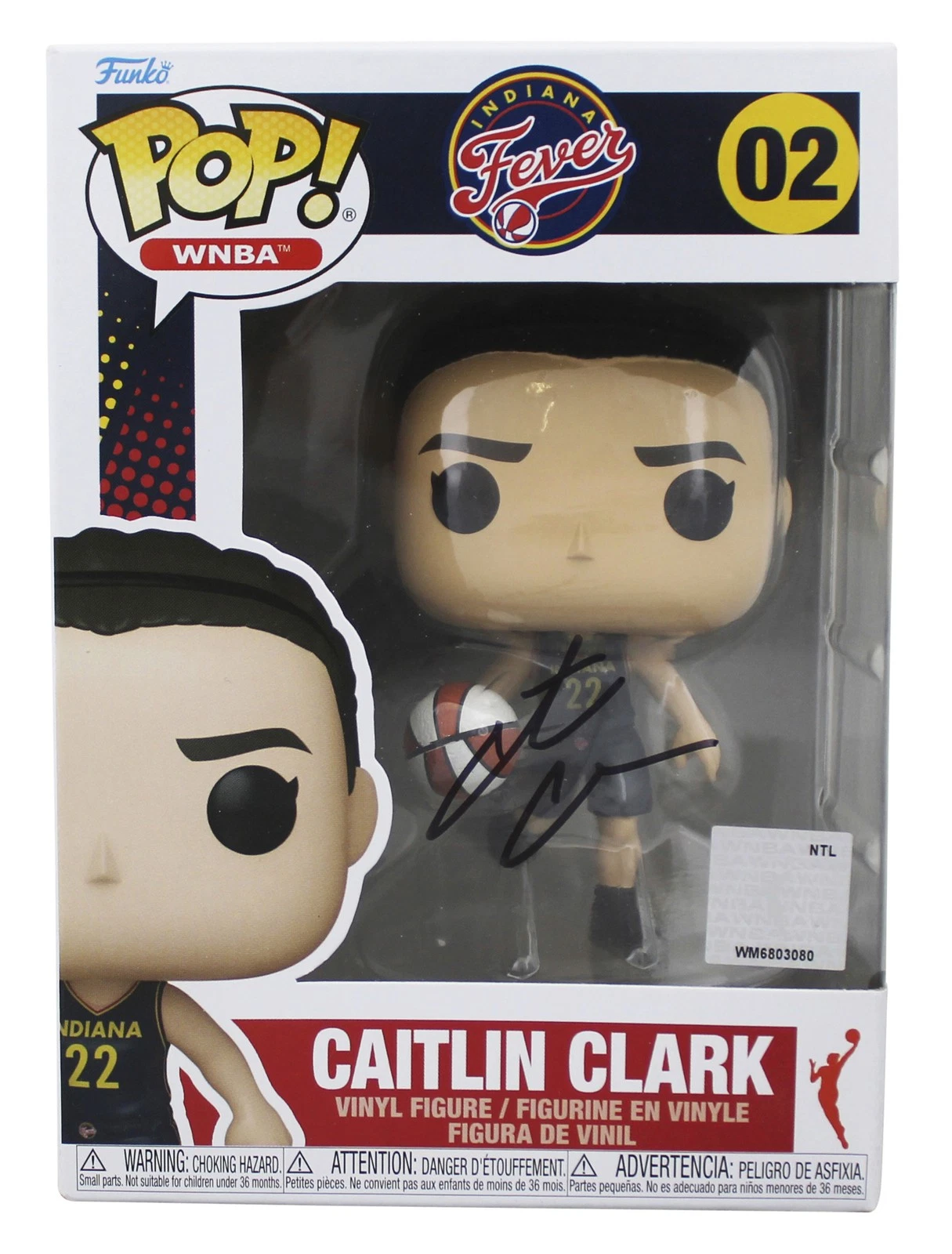 Fever Caitlin Clark Authentic Signed #02 Funko Pop Vinyl Figure JSA #ZZ66272