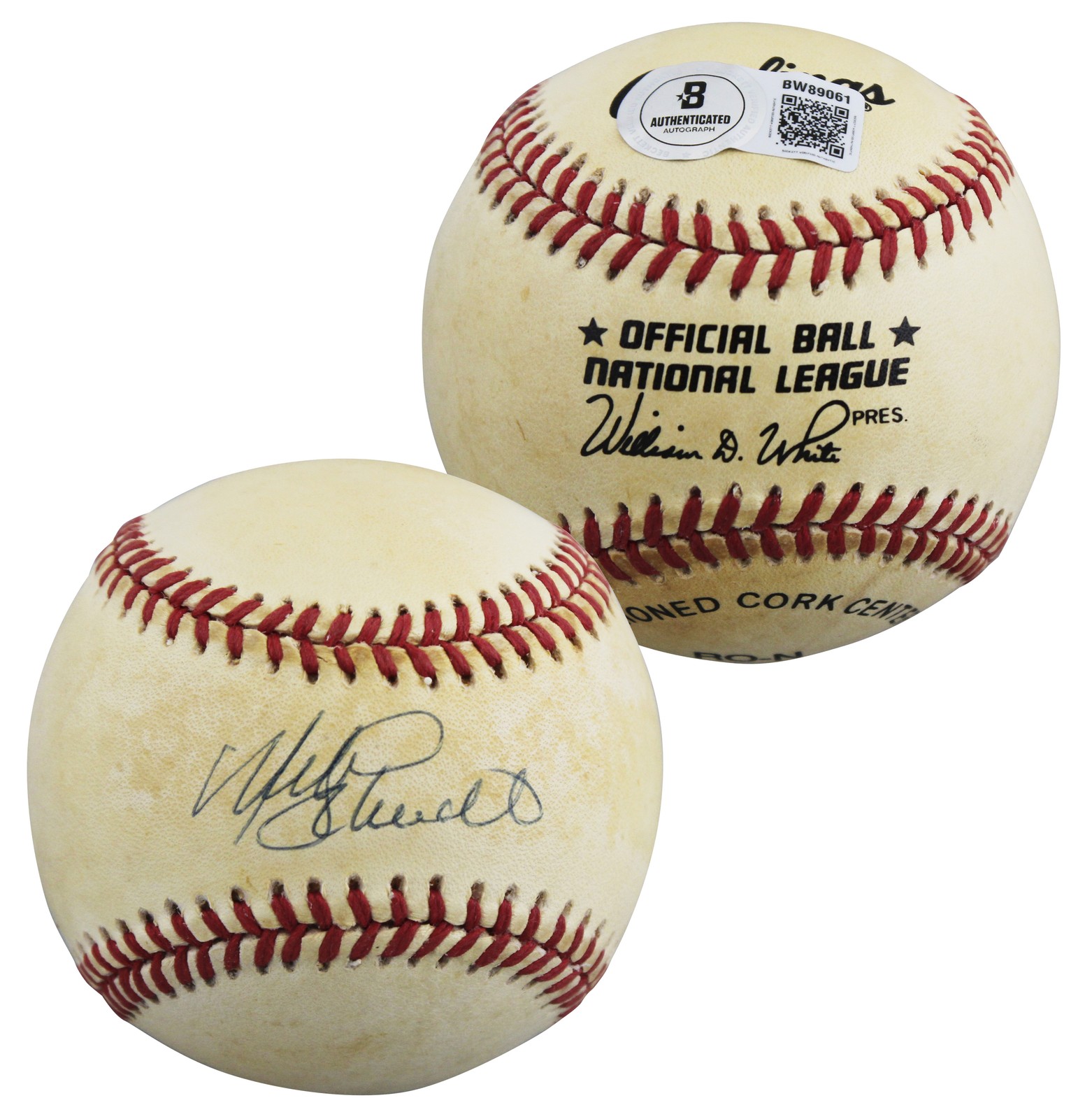 Phillies Mike Schmidt Authentic Signed William White ONL Baseball BAS #BW89061