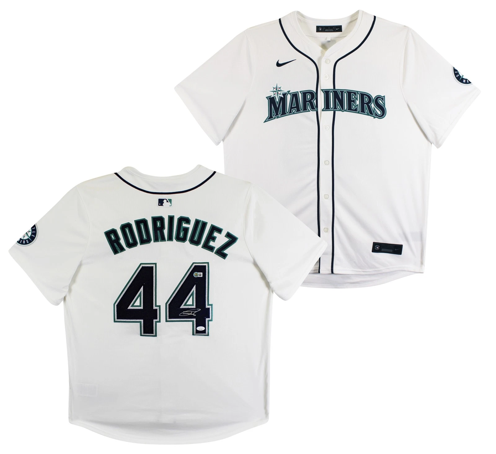Mariners Julio Rodriguez Authentic Signed White Nike Jersey Autographed BAS