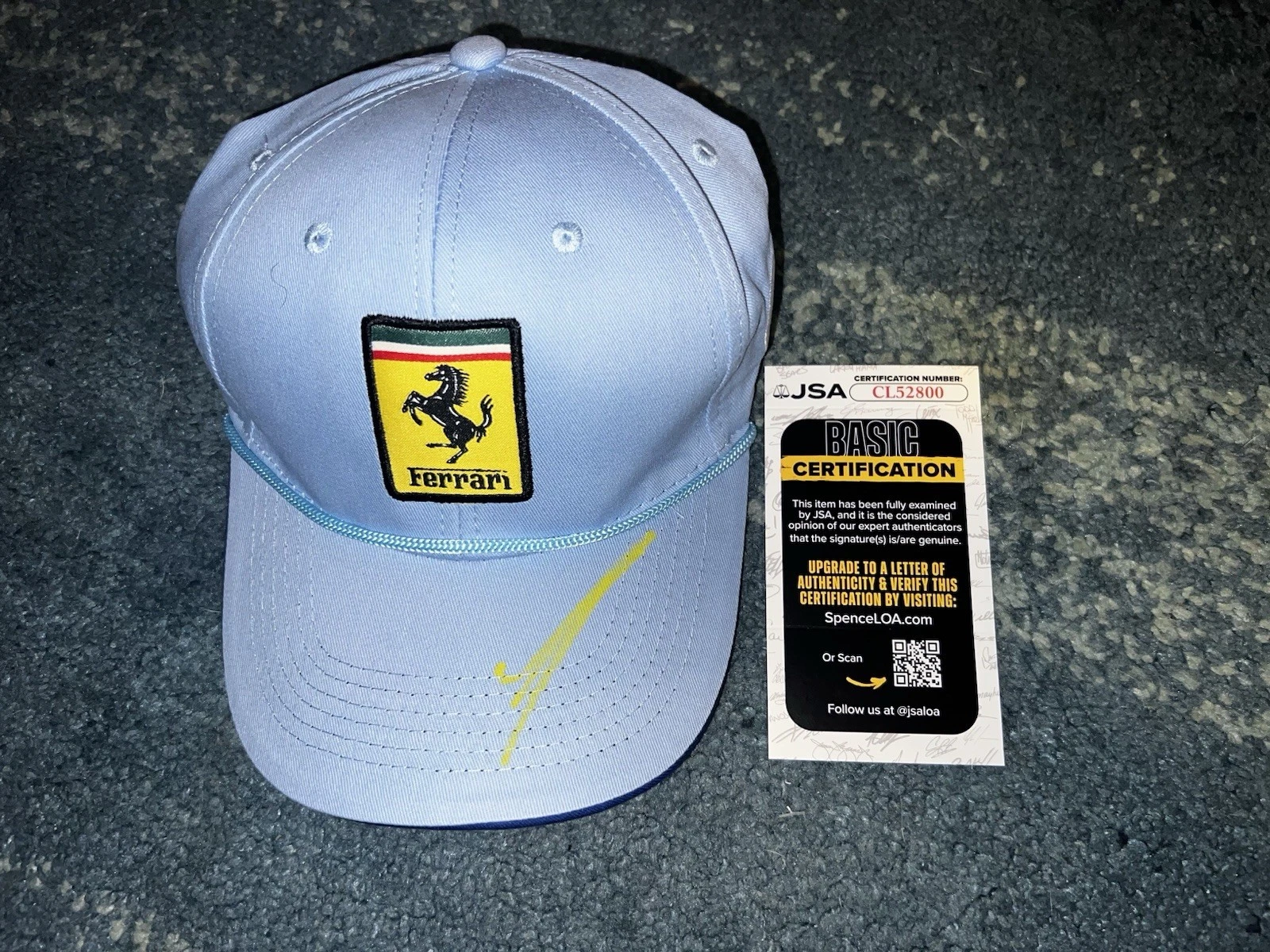 Charles Leclerc Signed Ferrari Racing Formula 1 Hat Miami JSA Auth
