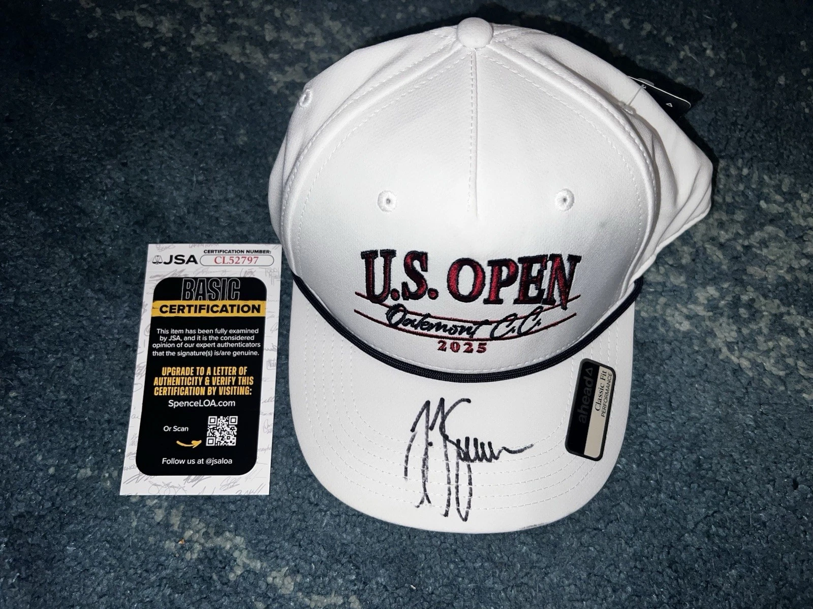 JJ Spaun Signed Official 2025 US Open Cap Hat 125th Oakmont JSA Auth
