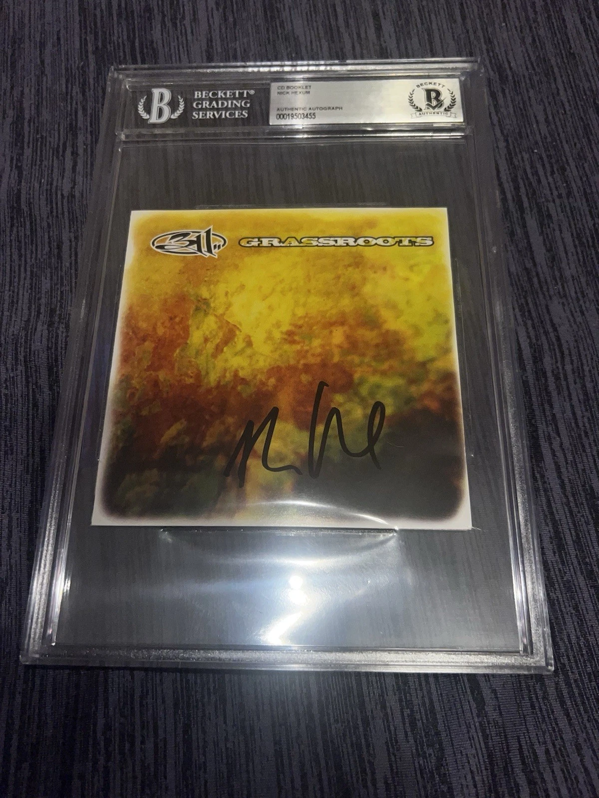 Nick Hexum Signed 311 Grassroots CD Booklet Music Legend Beckett