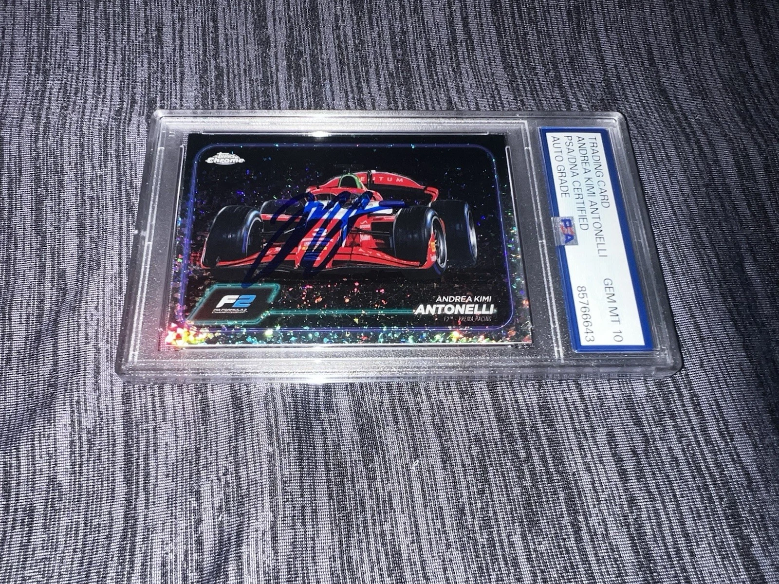 Kimi Antonelli Signed 2024 Topps Chrome F2 Card #94 RC Auto 10 PSA/DNA