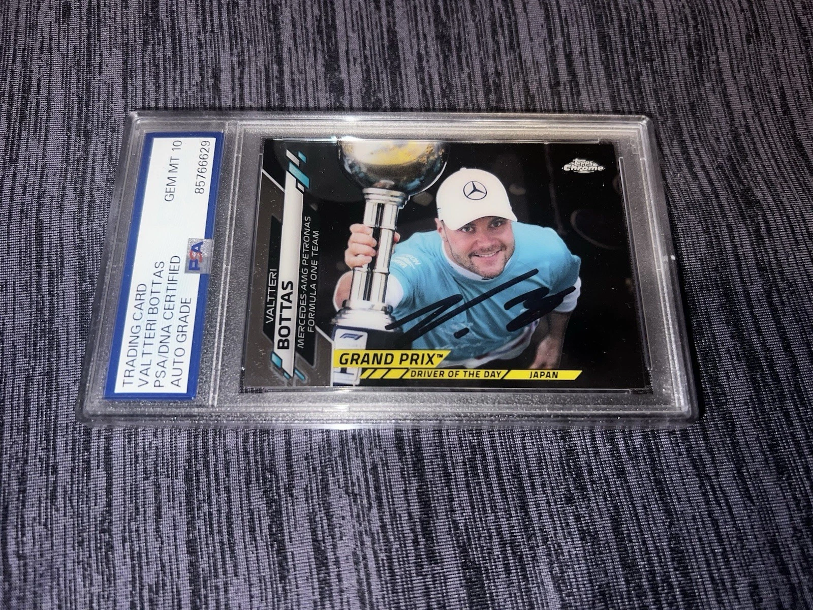 Valtteri Bottas Signed 2020 Topps Chrome F1 Card #170 RC Auto 10 PSA/DNA