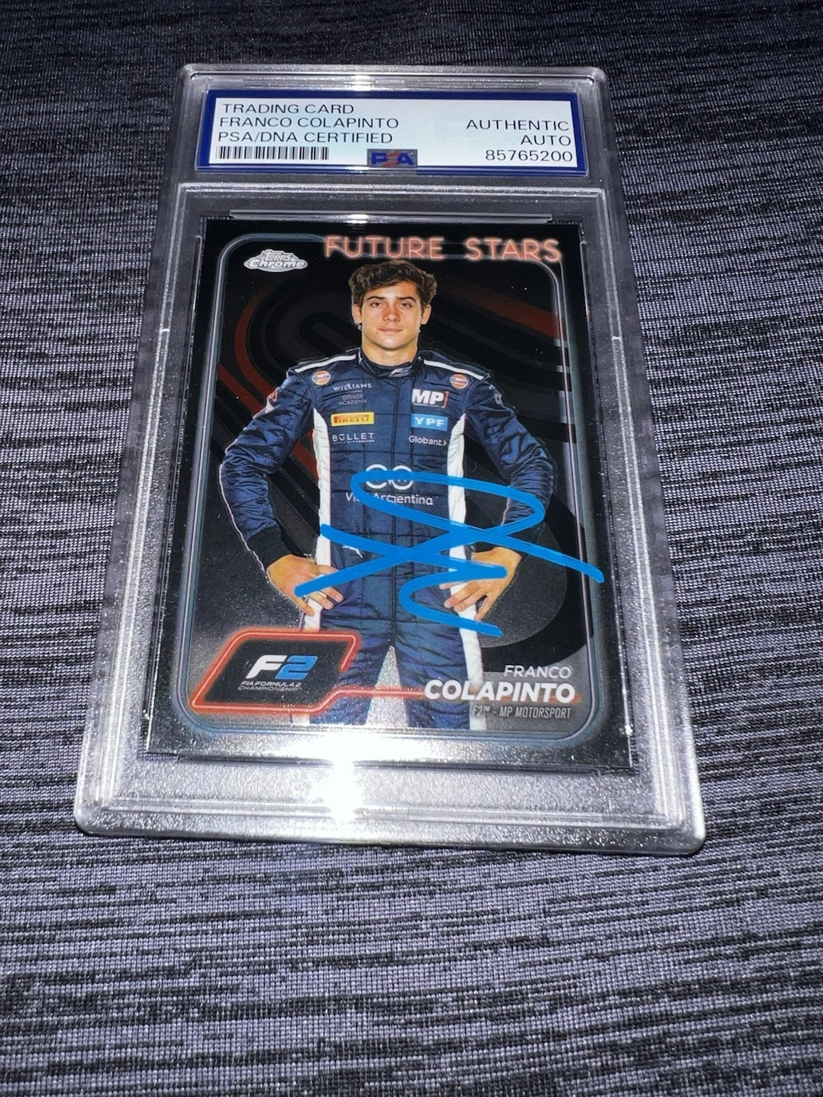 Franco Colapinto Signed 2024 Topps Chrome F2 Card #24 Future Stars PSA/DNA