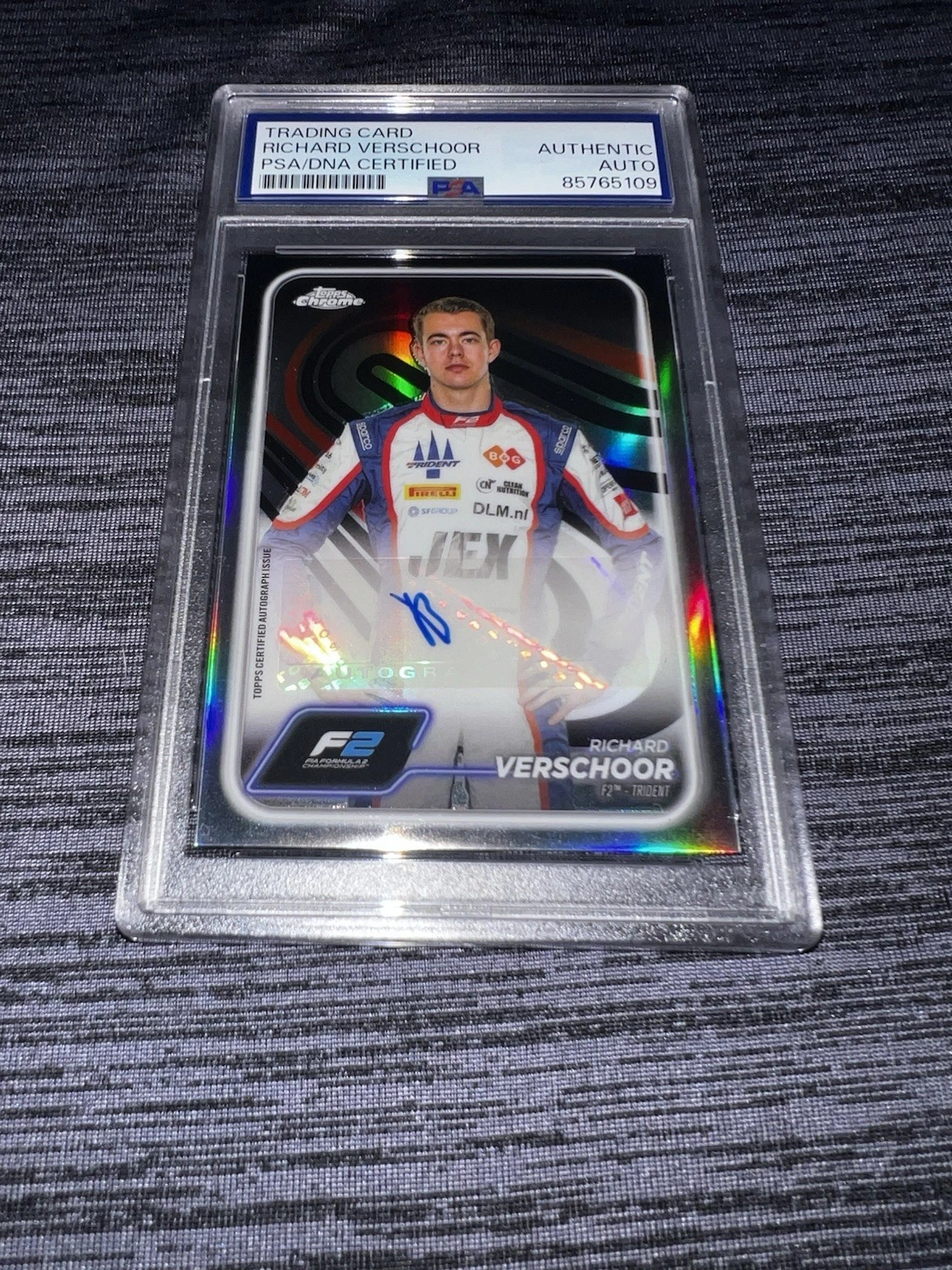Richard Verschoor Signed 2024 Topps Chrome F2 Card Certified Auto PSA/DNA