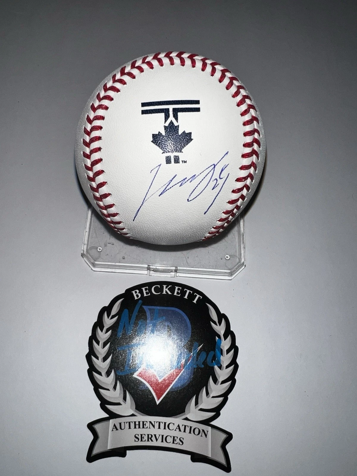 Kazuma Okamoto Signed Official Toronto Blue Jays City Connect Baseball Beckett