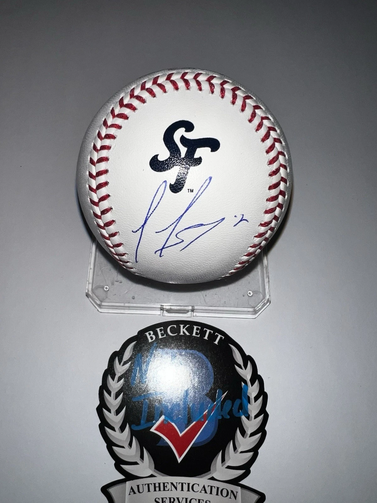 Luis Arraez Signed Official San Francisco Giants City Connect Baseball Beckett