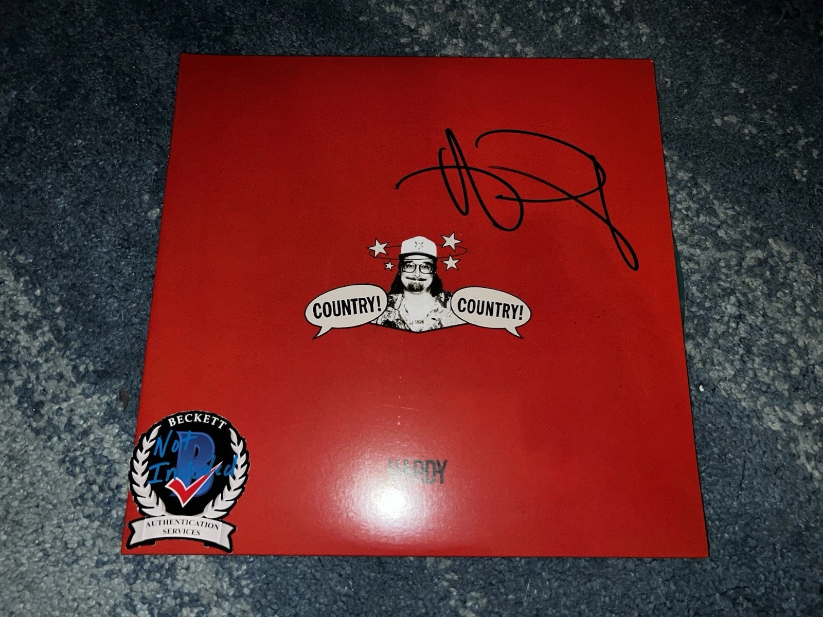 Hardy Signed Country Country Vinyl Country Music Superstar Legend Beckett