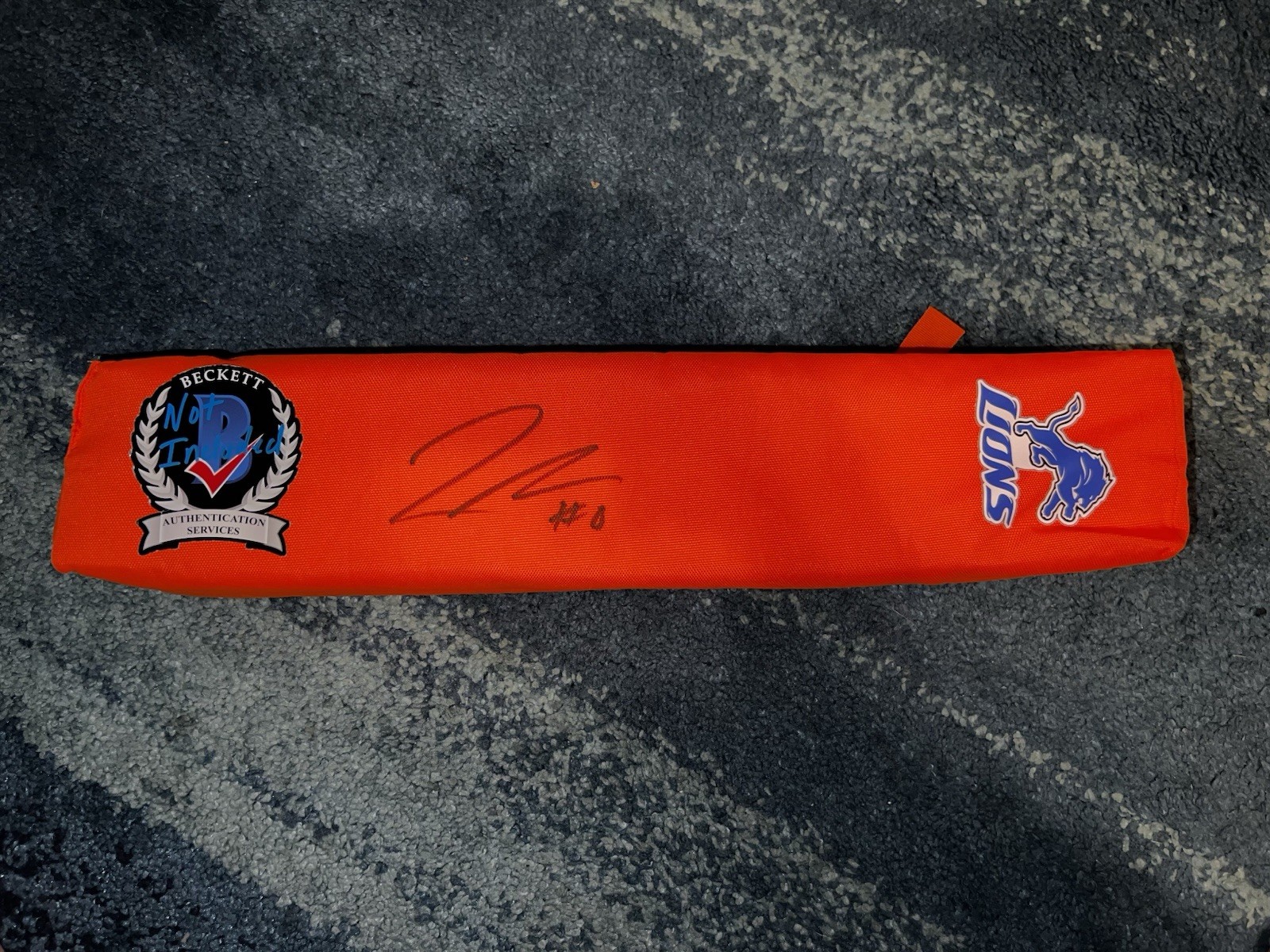 Jahmyr Gibbs Signed NFL Pylon Detroit Lions Legend Superstar Beckett
