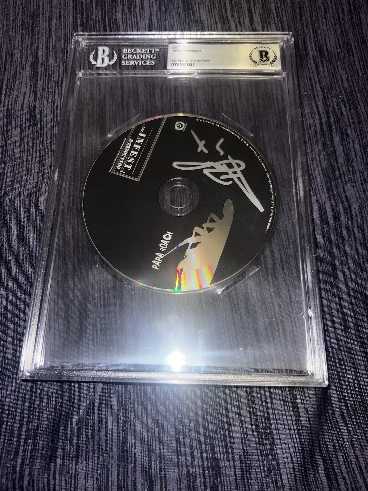 Tobin Esperance Signed Infest CD Papa Roach Music Star Beckett