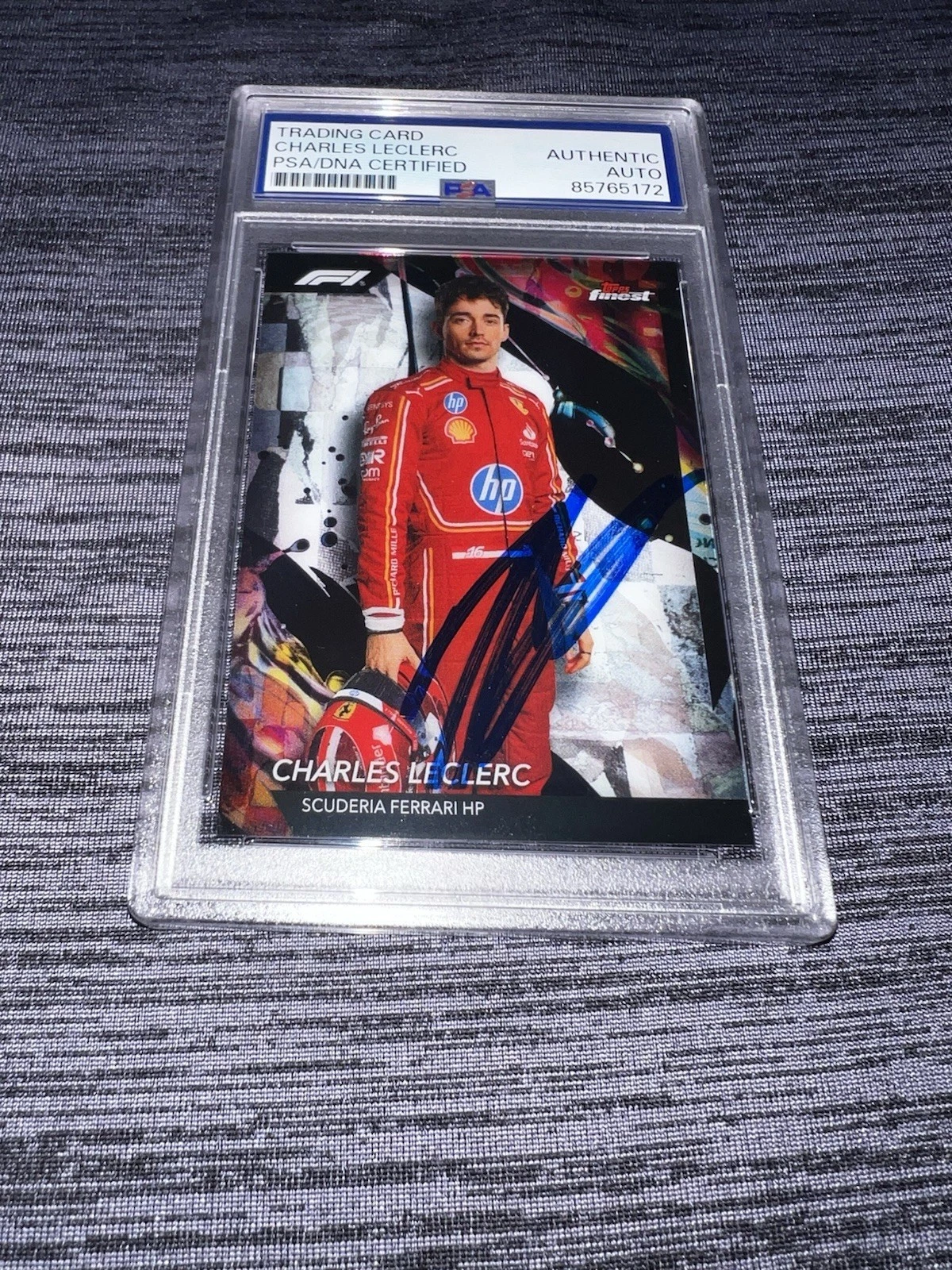 Charles Leclerc Signed 2024 Topps Finest F1 Card #103 Ferrari Star PSA/DNA