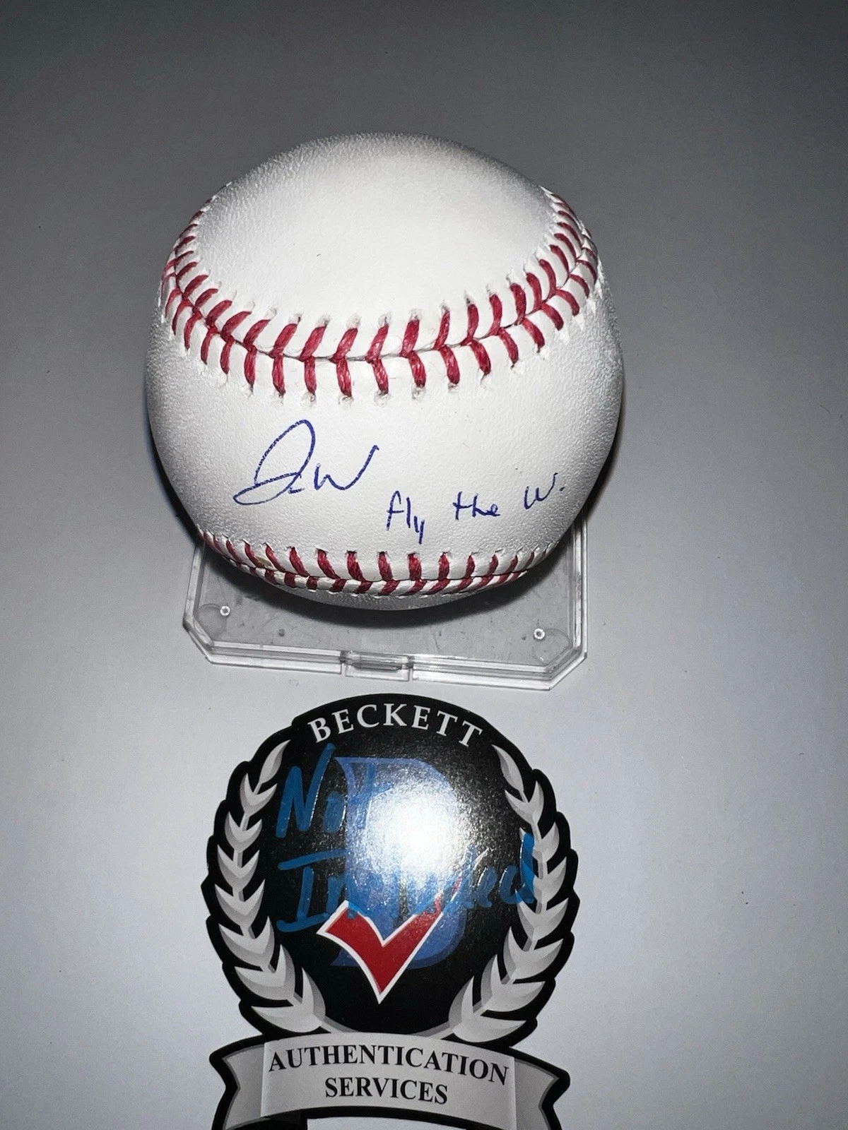 Jaxon Wiggins Signed Official Major League Baseball Chicago Cubs Beckett