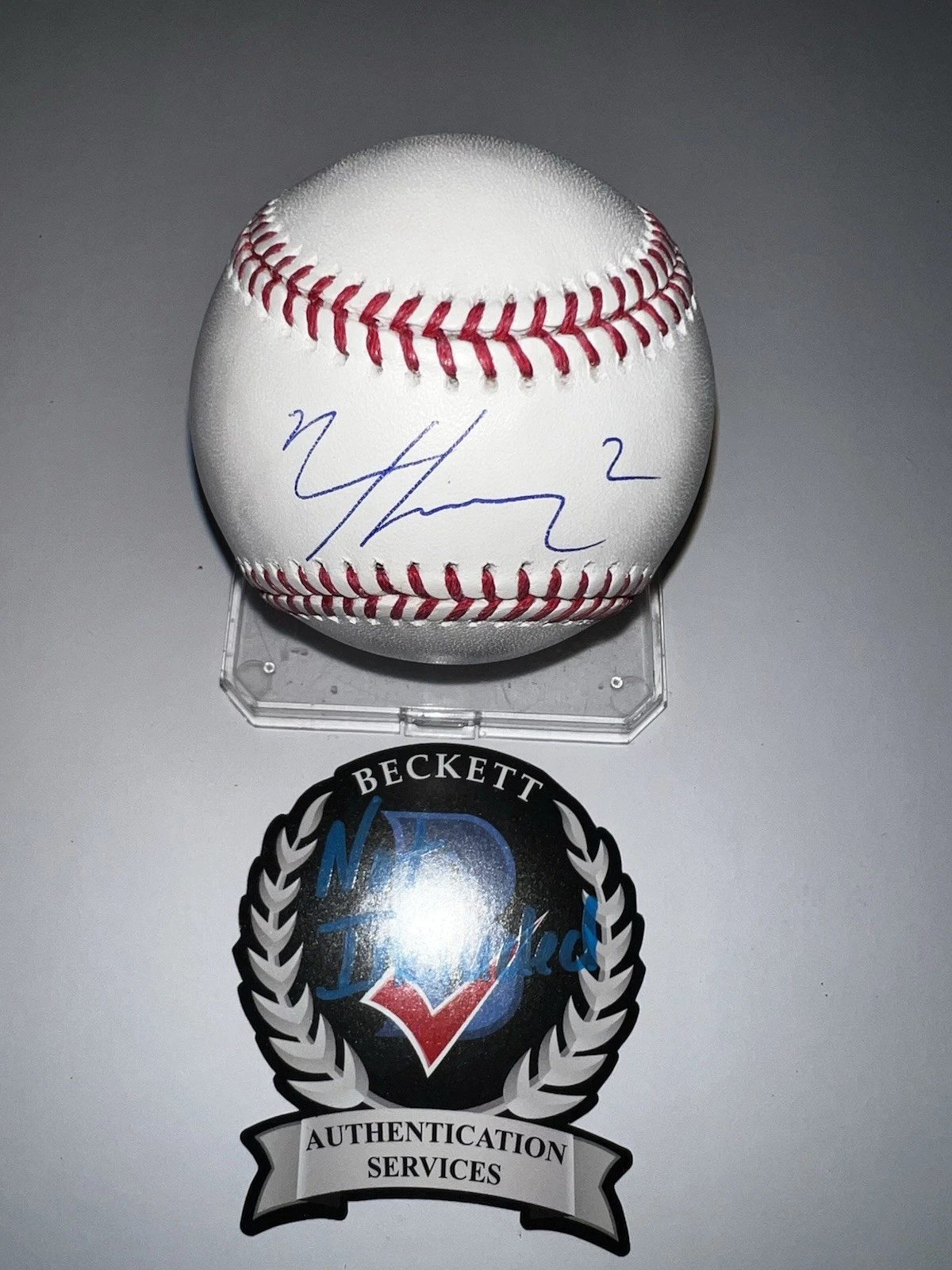 Nico Hoerner Signed Official Major League Baseball Chicago Cubs Beckett