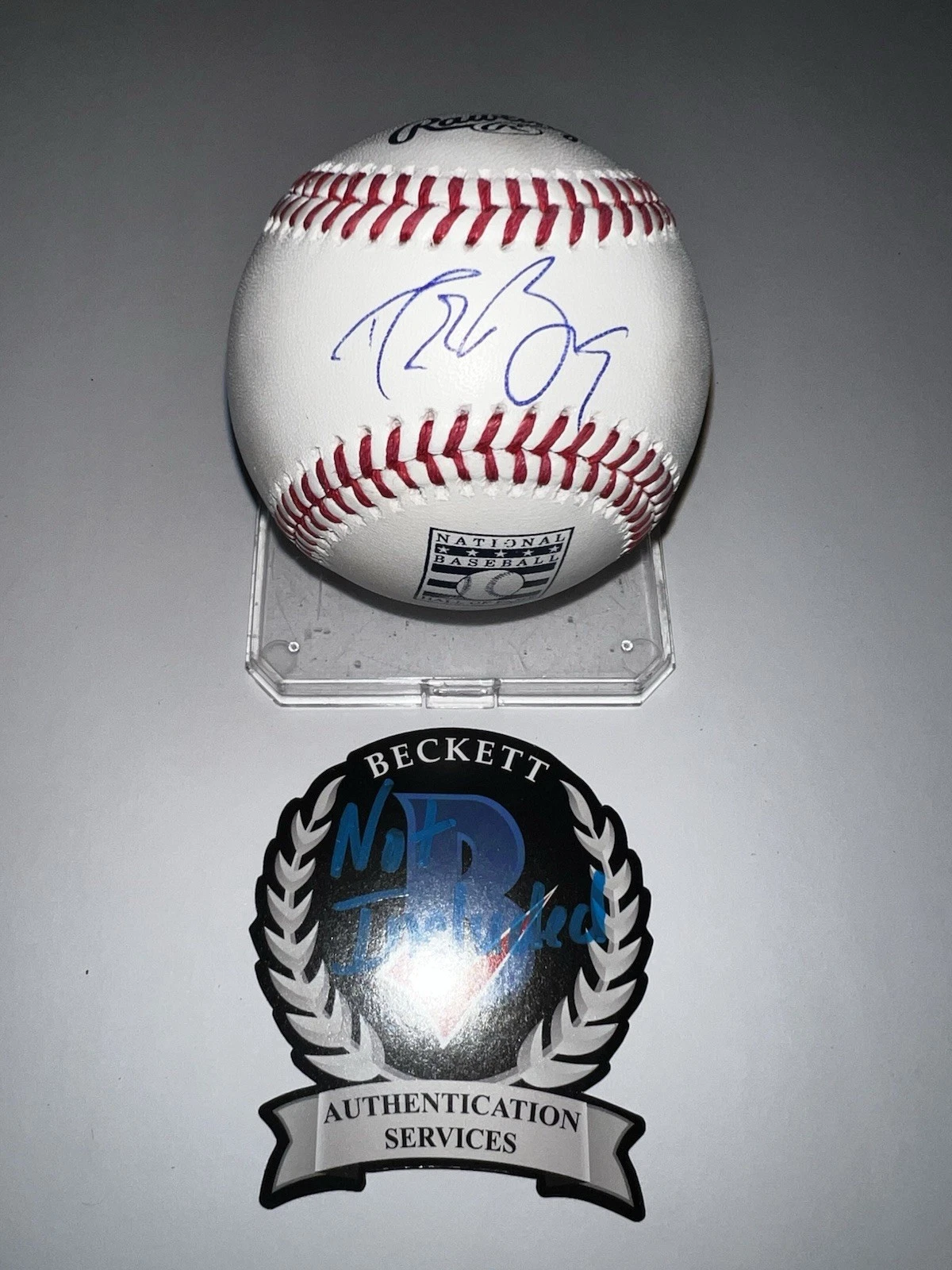 Drew Brees Signed Official Hall Of Fame Baseball New Orleans Saints Beckett
