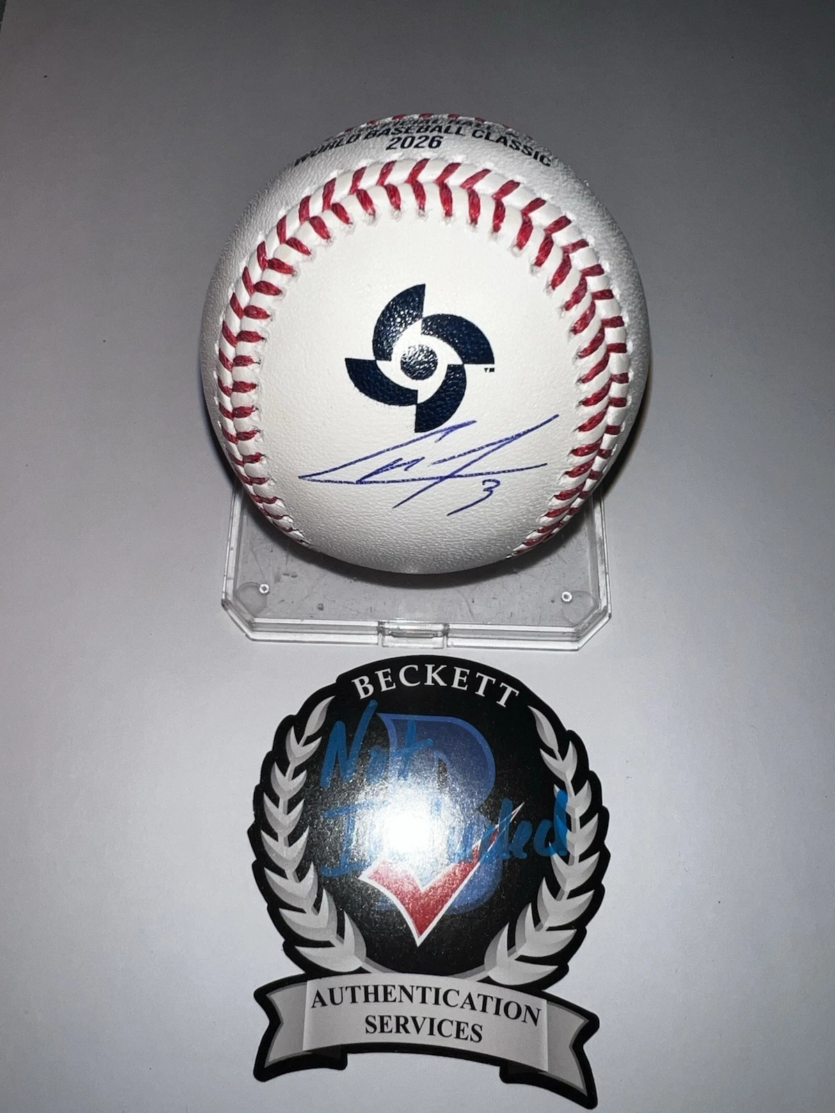 Ceddanne Rafaela Signed Official 2026 World Baseball Classic Baseball Beckett