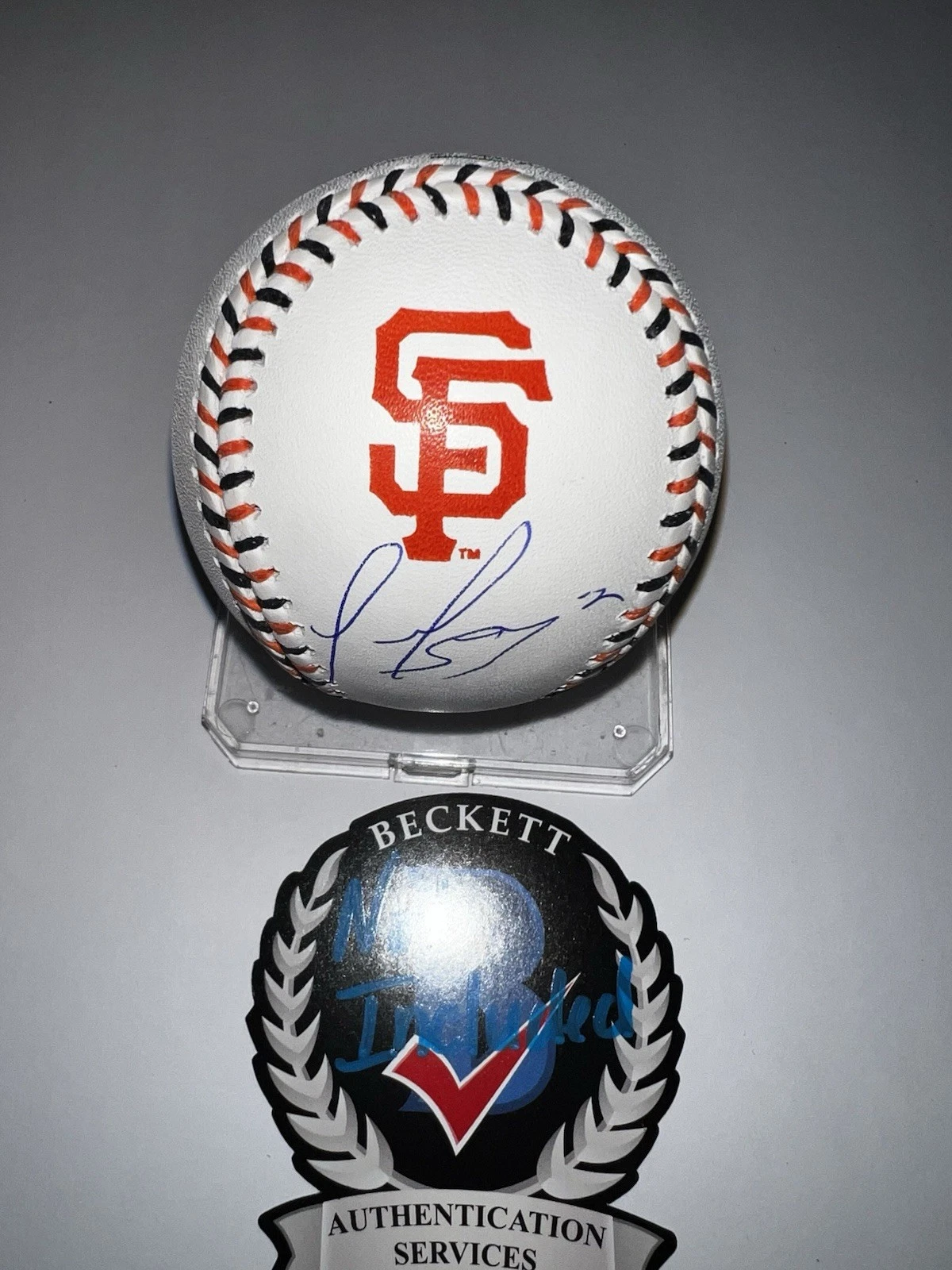 Luis Arraez Signed Official San Francisco Giants Team Stitched Baseball Beckett