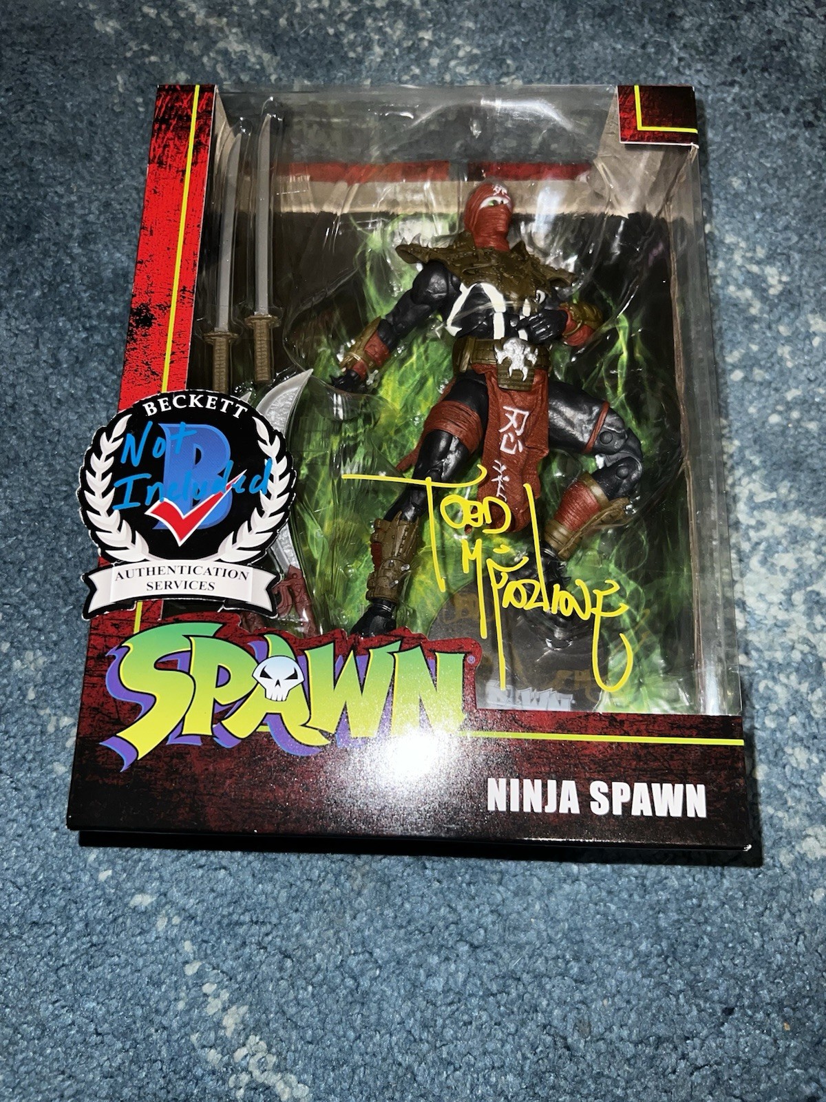 Todd McFarlane Signed Official Spawn Ninja McFarlane Toy Figurine Beckett