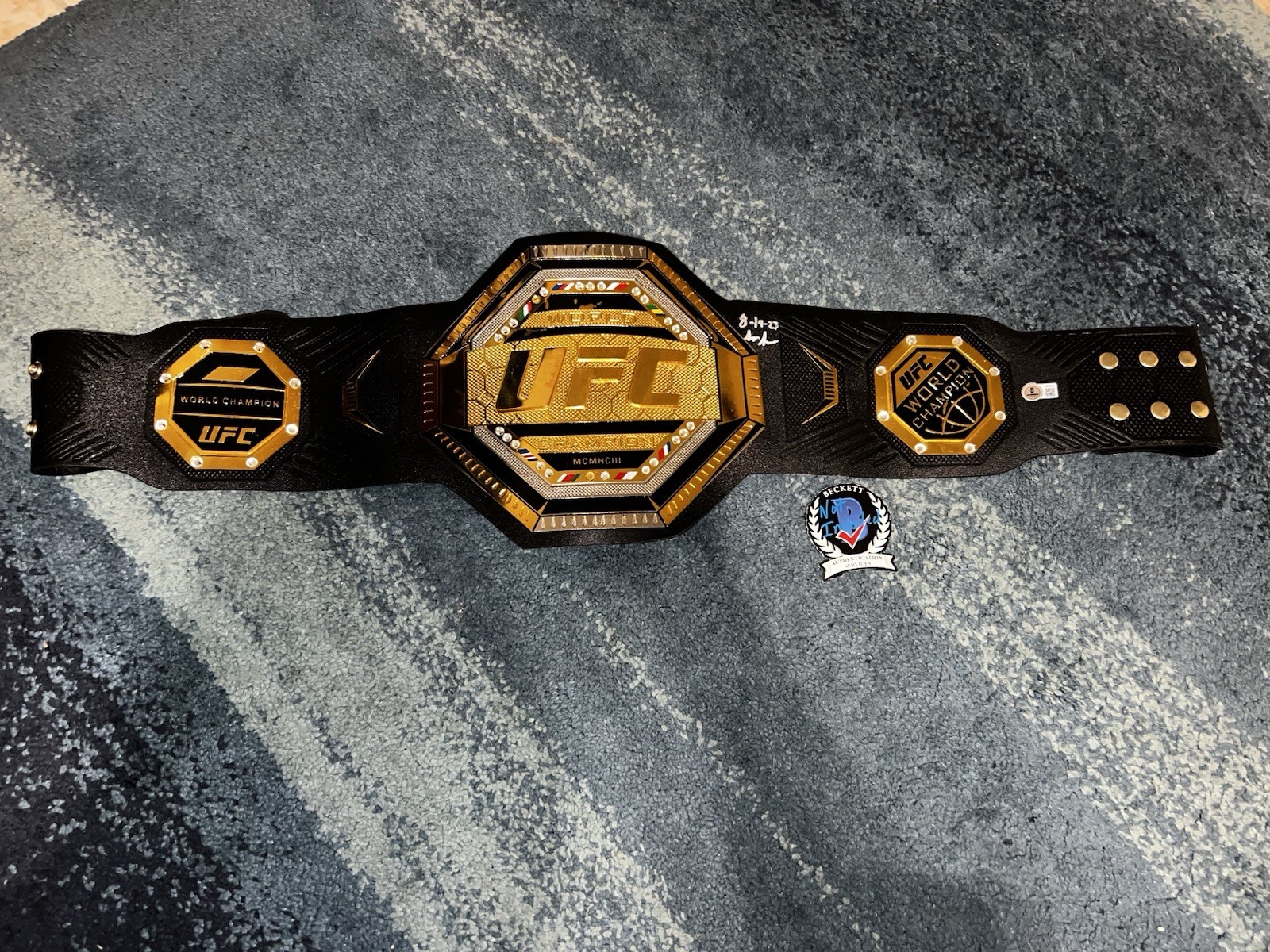 Suga Sean O’Malley Signed Full Size UFC Belt Champ 8-19-2023 Inscribed Beckett