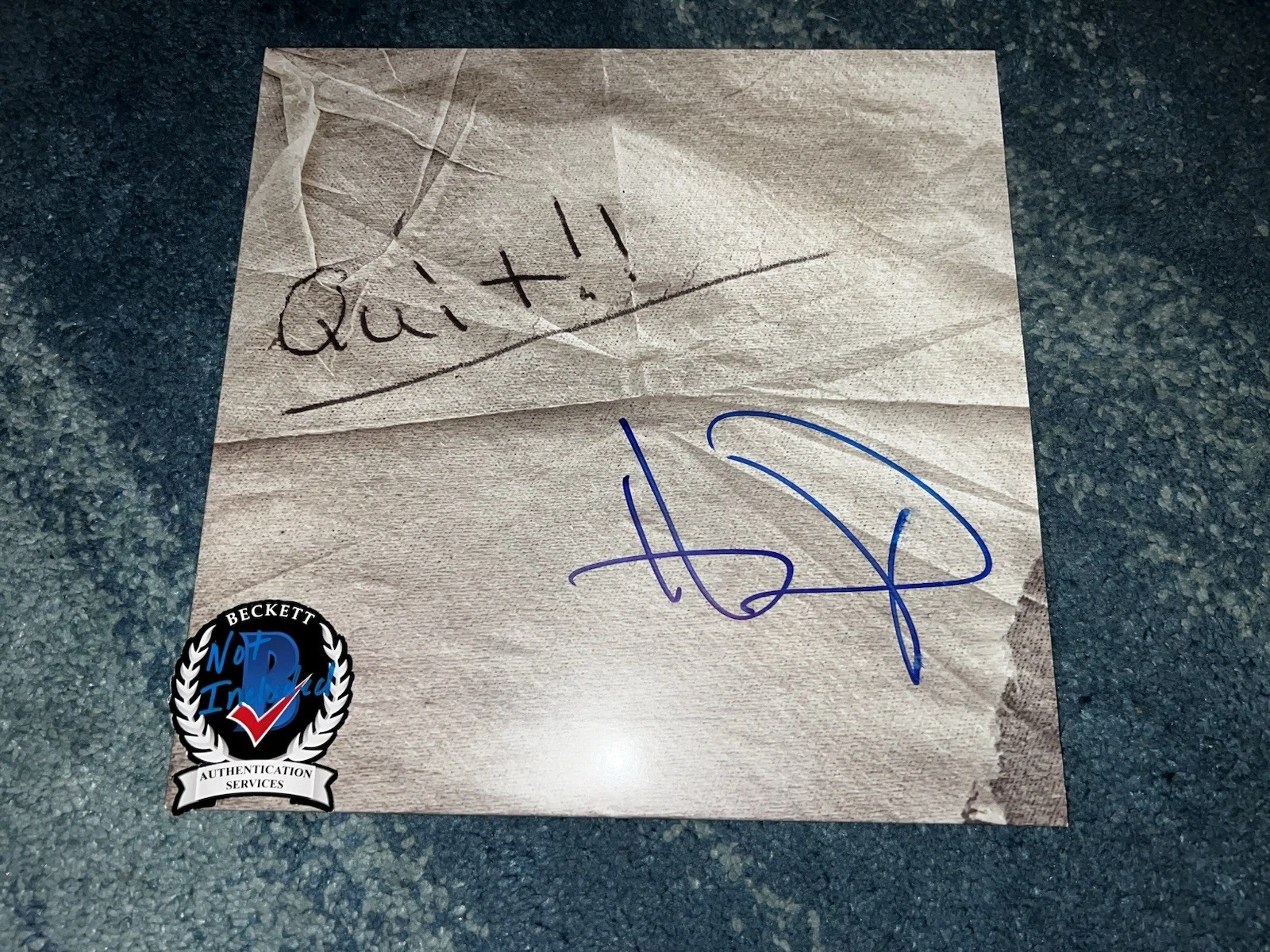 Hardy Signed Quit Vinyl Country Music Superstar Legend Beckett #2