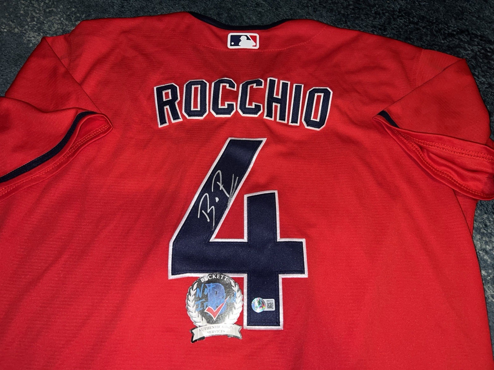 Brayan Rocchio Signed Cleveland Guardians Jersey Superstar Slugger Beckett