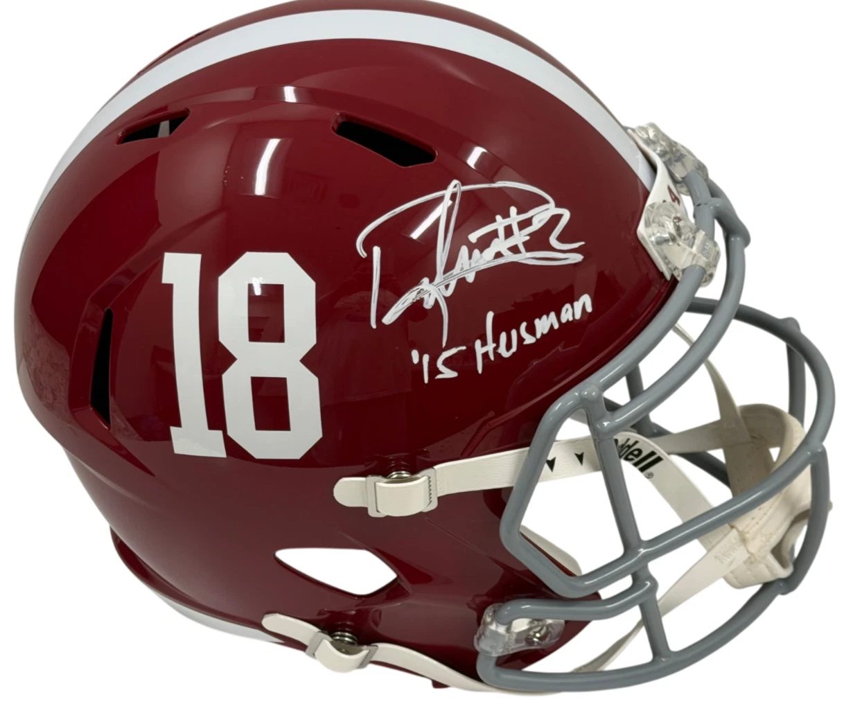 Derrick Henry Signed Alabama Speed Replica Helmet Heisman Inscription Beckett