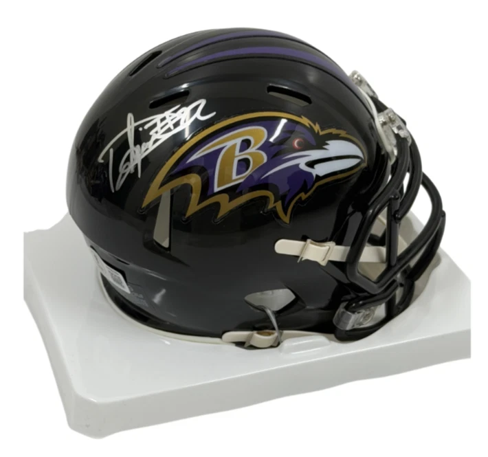 Derrick Henry Signed Baltimore Ravens NFL Mini Speed Football Helmet Beckett