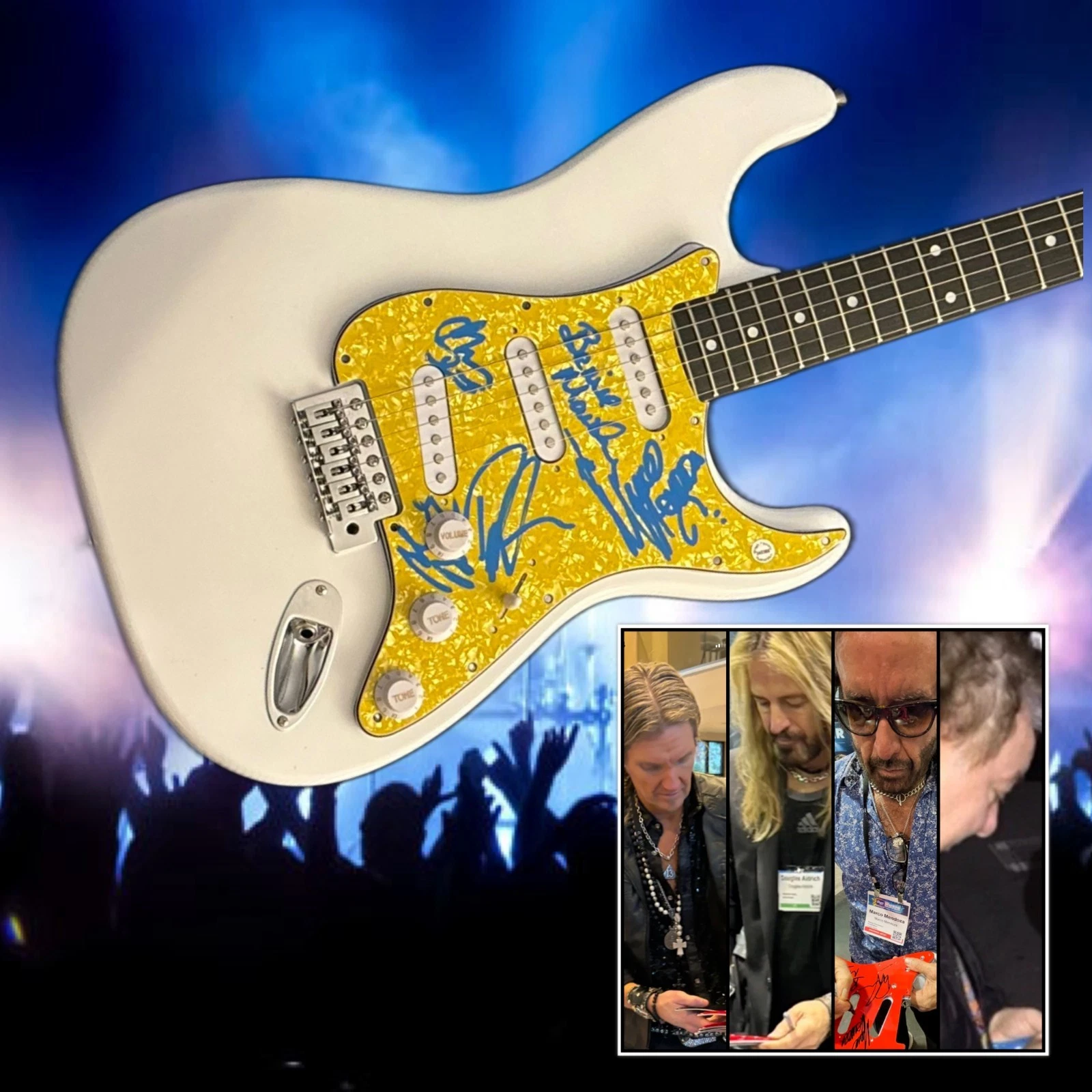 GFA  Bernie Marsden x5 Band  * WHITESNAKE *  Signed Electric Guitar PROOF COA